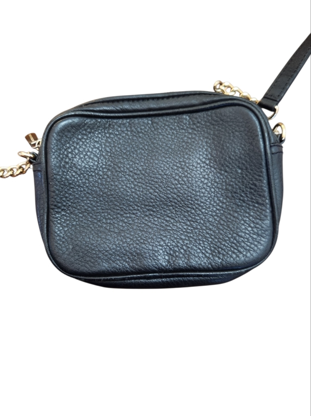 Micheal Kors Black Pebbled Leather Crossbody Bag with Gold Plate Preloved - Picture 2 of 7